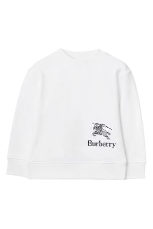 white cotton sweatshirt BURBERRY KIDS | 8082110A1464